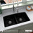 Quartz Composite Black Kitchen Sink Matte 5