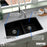 Quartz Composite Black Kitchen Sink Matte 6