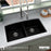 Quartz Composite Black Kitchen Sink Matte 5