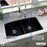 Quartz Composite Black Kitchen Sink Matte 6