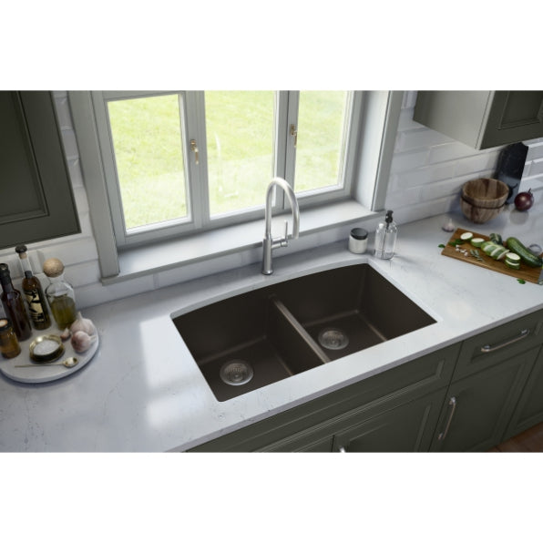 Quartz Composite Brown Kitchen Sink Matte 4