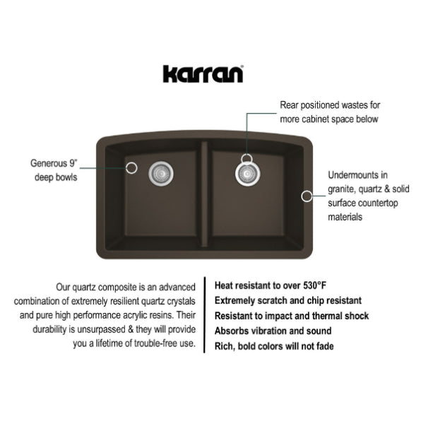 Quartz Composite Brown Kitchen Sink Matte 3
