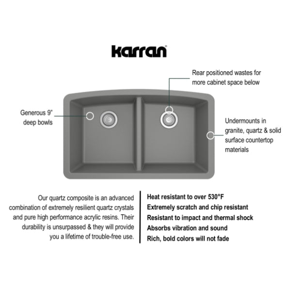 Quartz Composite Grey Kitchen Sink Matte 3