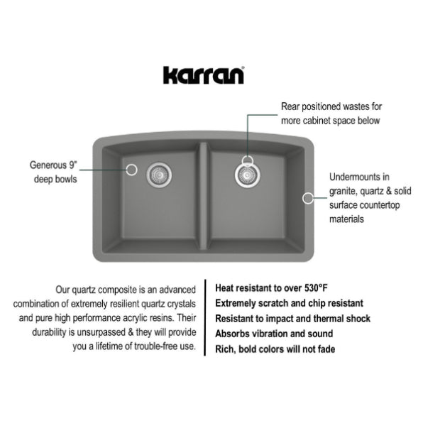 Quartz Composite Grey Kitchen Sink Matte 3