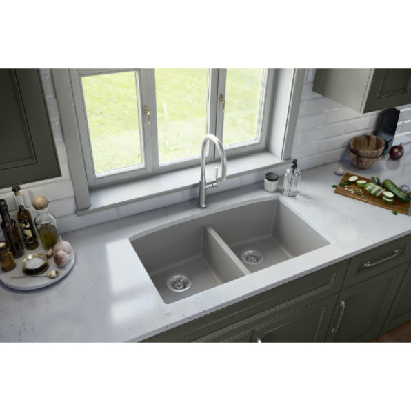 Quartz Composite Grey Kitchen Sink Matte 4