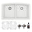 Quartz Composite White Kitchen Sink Matte 1