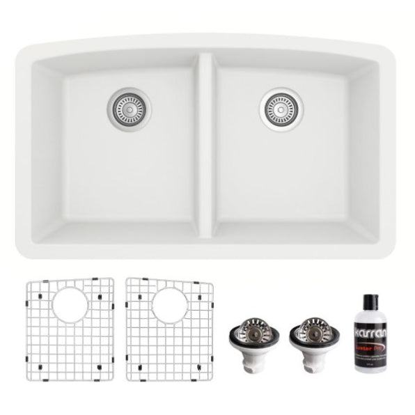 Quartz Composite White Kitchen Sink Matte 1