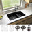 Quartz Composite Black Kitchen Sink Matte 4