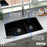 Quartz Composite Black Kitchen Sink Matte 7