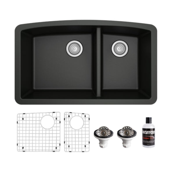 Quartz Composite Black Kitchen Sink Matte 1