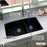 Quartz Composite Black Kitchen Sink Matte 6