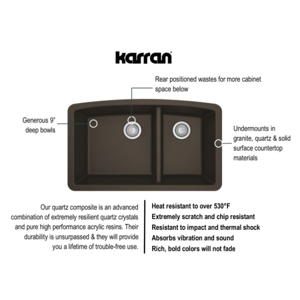 Quartz Composite Brown Kitchen Sink Matte 3
