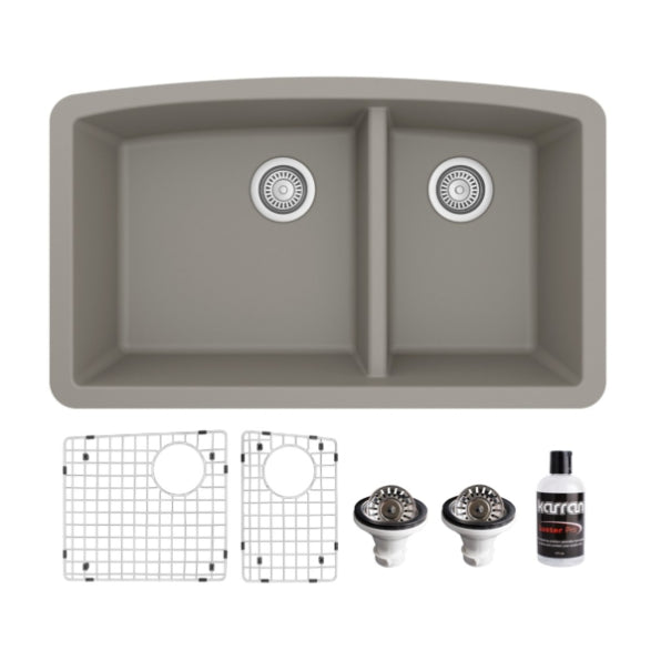 Quartz Composite Concrete Kitchen Sink Matte 1