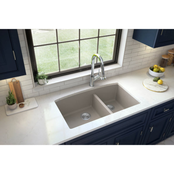 Quartz Composite Concrete Kitchen Sink Matte 4
