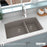 Quartz Composite Concrete Kitchen Sink Matte 5