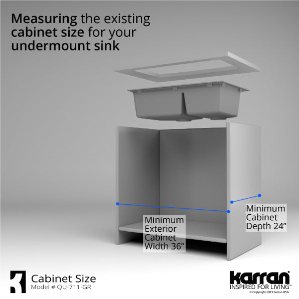 Quartz Composite Grey Kitchen Sink Matte 9