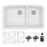 Quartz Composite White Kitchen Sink Matte 1
