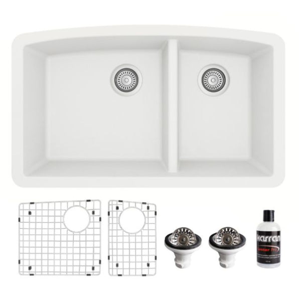 Quartz Composite White Kitchen Sink Matte 1