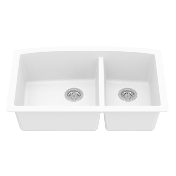 Quartz Composite White Kitchen Sink Matte 2