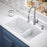 Quartz Composite White Kitchen Sink Matte 4