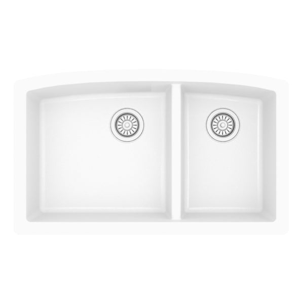 Quartz Composite White Kitchen Sink Matte 1