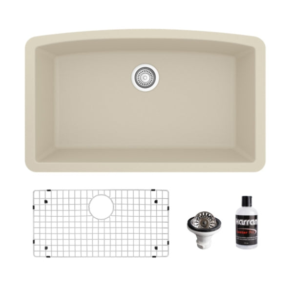 Quartz Composite Bisque Kitchen Sink Matte 1