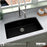 Quartz Composite Black Kitchen Sink Matte 6