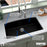 Quartz Composite Black Kitchen Sink Matte 7