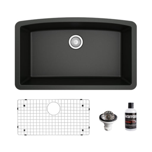 Quartz Composite Black Kitchen Sink Matte 1