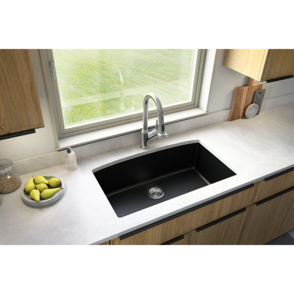 Quartz Composite Black Kitchen Sink Matte 4