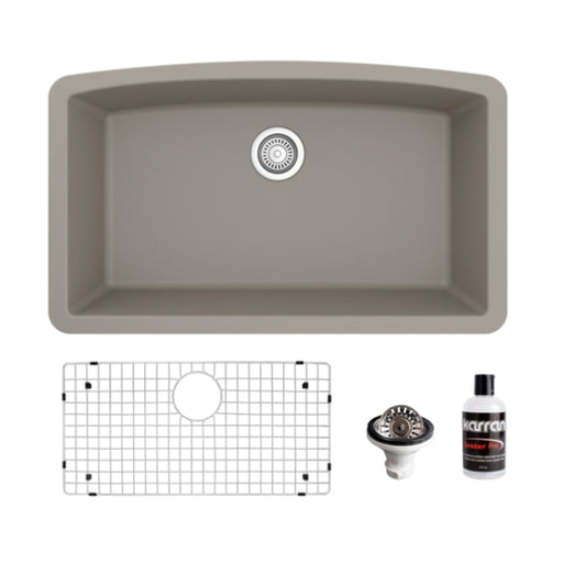 Quartz Composite Concrete Kitchen Sink Matte 1