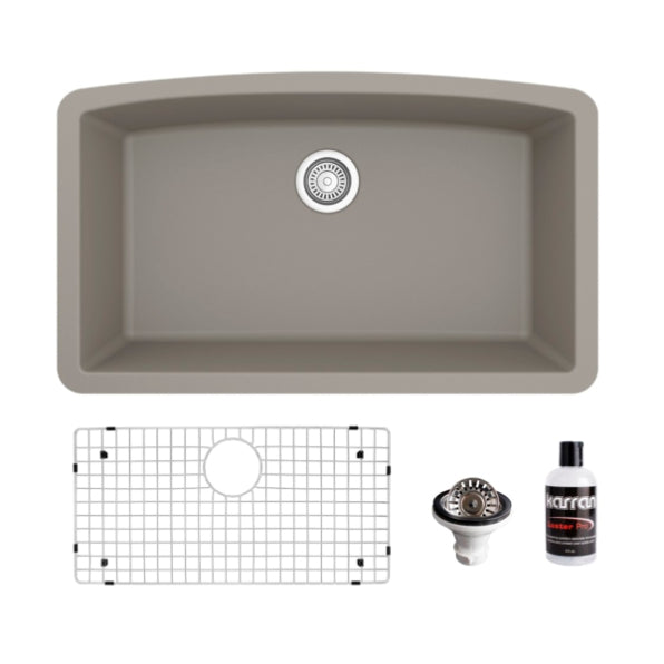 Quartz Composite Concrete Kitchen Sink Matte 1