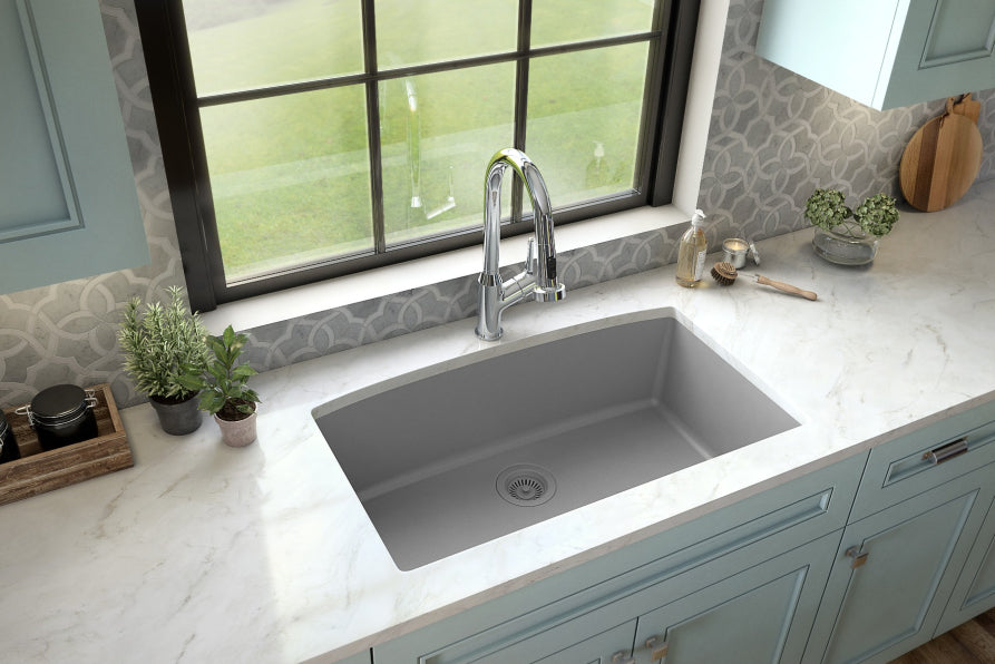 Quartz Composite Grey Kitchen Sink Matte 4