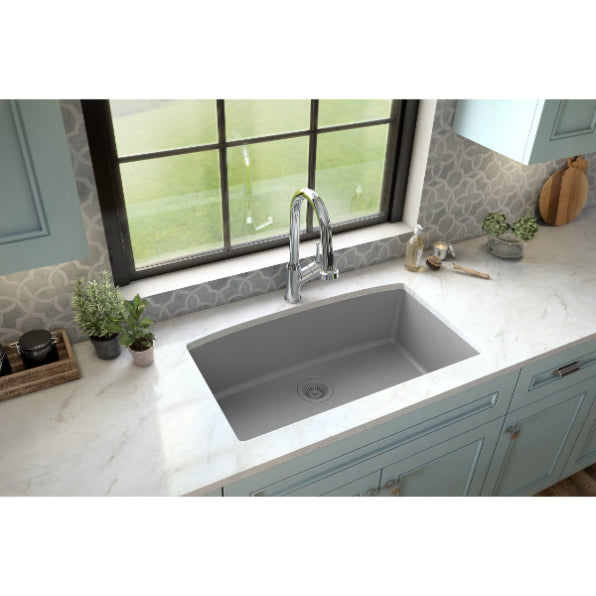 Quartz Composite Grey Kitchen Sink Matte 4