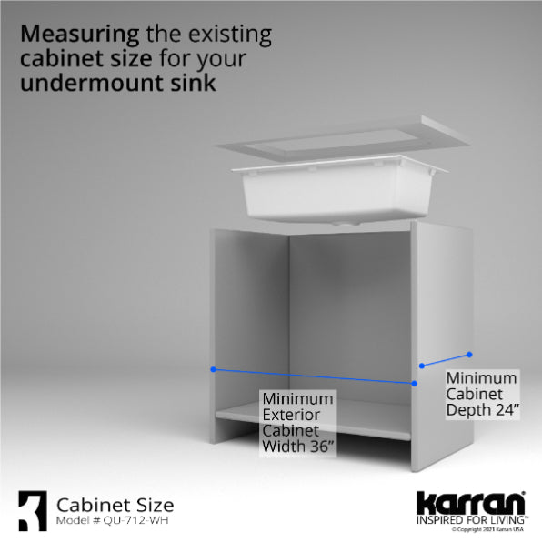 Quartz Composite White Kitchen Sink Matte 10