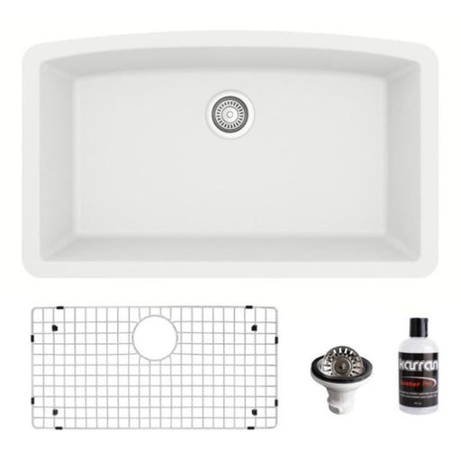 Quartz Composite White Kitchen Sink Matte 1