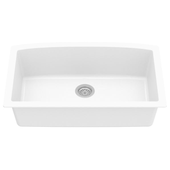 Quartz Composite White Kitchen Sink Matte 2