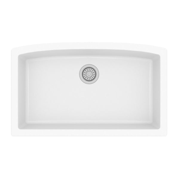 Quartz Composite White Kitchen Sink Matte 1