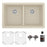 Quartz Composite Bisque Kitchen Sink Matte 1