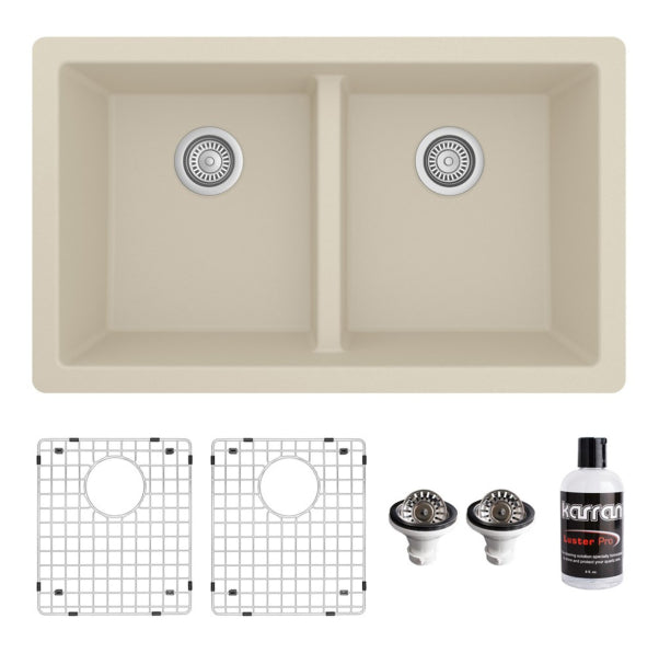 Quartz Composite Bisque Kitchen Sink Matte 1