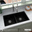 Quartz Composite Black Kitchen Sink Matte 6