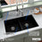 Quartz Composite Black Kitchen Sink Matte 7