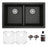 Quartz Composite Black Kitchen Sink Matte 1