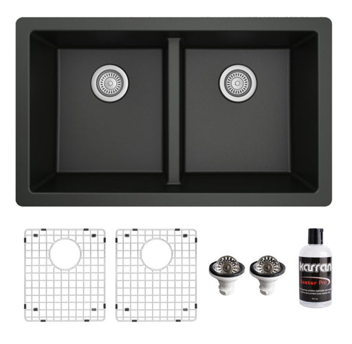 Quartz Composite Black Kitchen Sink Matte 1