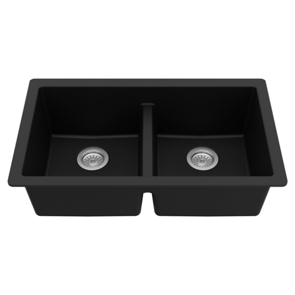 Quartz Composite Black Kitchen Sink Matte 2