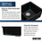 Quartz Composite Black Kitchen Sink Matte 7