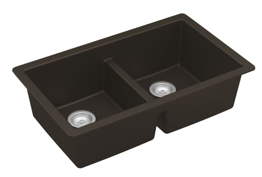 Quartz Composite Brown Kitchen Sink Matte 2