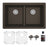 Quartz Composite Brown Kitchen Sink Matte 1