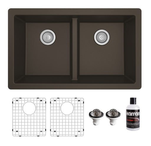 Quartz Composite Brown Kitchen Sink Matte 1