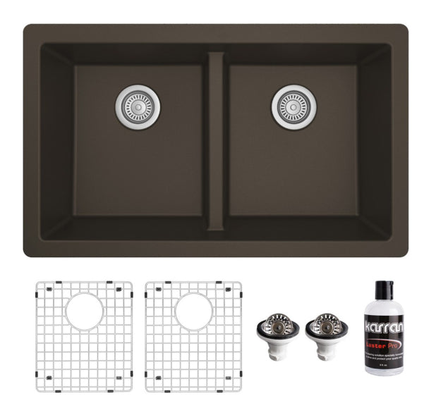 Quartz Composite Brown Kitchen Sink Matte 1